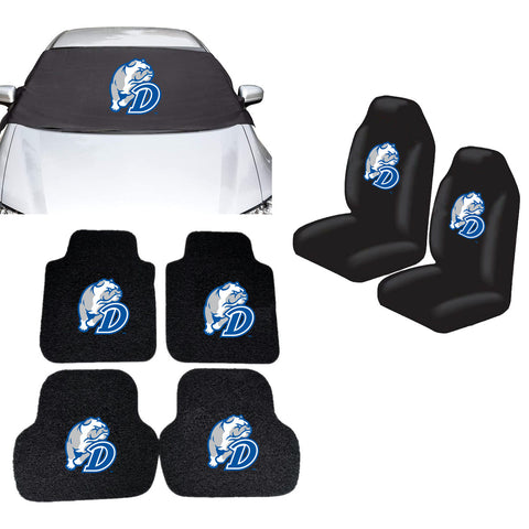Drake Bulldogs NCAA Car Front Windshield Cover Seat Cover Floor Mats