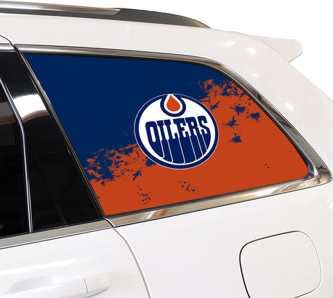 Edmonton Oilers NHL Rear Side Quarter Window Vinyl Decal Stickers Fits Jeep Grand
