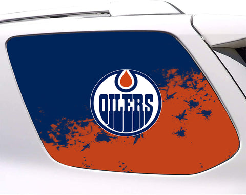 Edmonton Oilers NHL Rear Side Quarter Window Vinyl Decal Stickers Fits Toyota 4Runner
