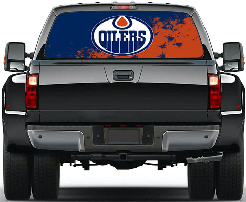 Edmonton Oilers NHL Truck SUV Decals Paste Film Stickers Rear Window