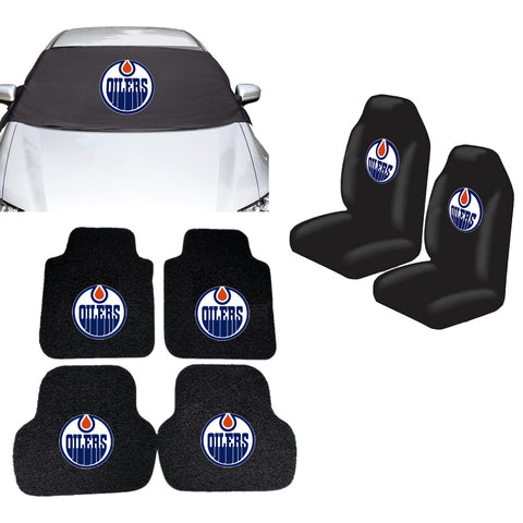Edmonton Oilers NHL Car Front Windshield Cover Seat Cover Floor Mats