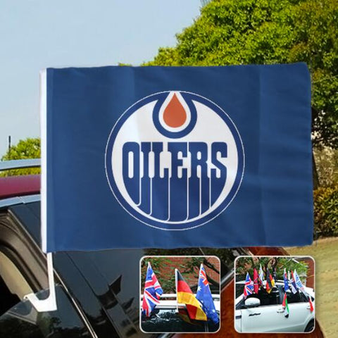 Edmonton Oilers NHL Car Window Flag