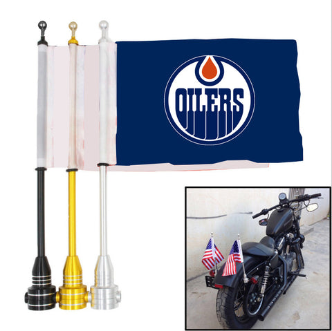 Edmonton Oilers NHL Motocycle Rack Pole Flag