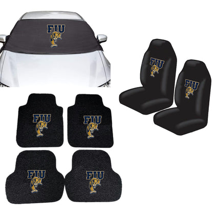 FIU Panthers NCAA Car Front Windshield Cover Seat Cover Floor Mats