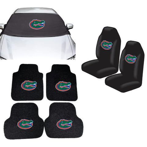 Florida Gators NCAA Car Front Windshield Cover Seat Cover Floor Mats