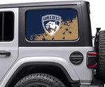 Florida Panthers NHL Rear Side Quarter Window Vinyl Decal Stickers Fits Jeep Wrangler