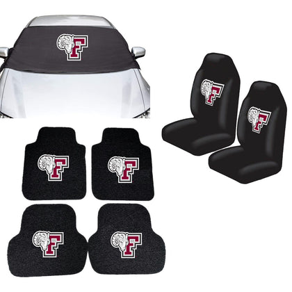 Fordham Rams NCAA Car Front Windshield Cover Seat Cover Floor Mats