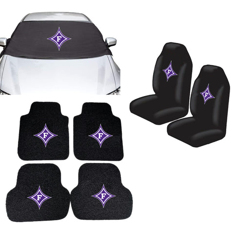 Furman Paladins NCAA Car Front Windshield Cover Seat Cover Floor Mats