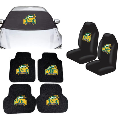 George Mason Patriots NCAA Car Front Windshield Cover Seat Cover Floor Mats