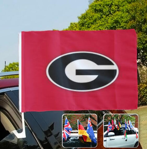 Georgia Bulldogs NCAAB Car Window Flag