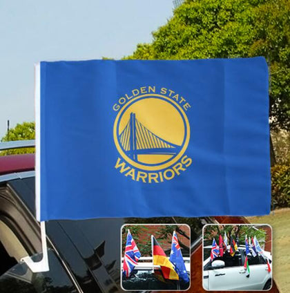 Golden State Warriors NBA Car Window Flag