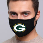 Green Bay Packers NFL Face Mask Cotton Guard Sheild 2pcs