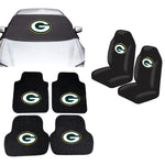 Green Bay Packers NFL Car Front Windshield Cover Seat Cover Floor Mats