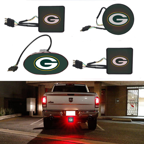 Green Bay Packers NFL Hitch Cover LED Brake Light for Trailer