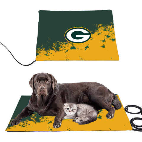Green Bay Packers NFL Pet Heating Pad Constant Heated Mat