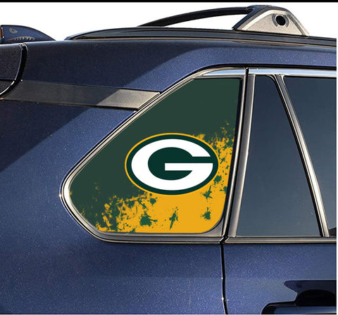 Green Bay Packers NFL Rear Side Quarter Window Vinyl Decal Stickers Fits Toyota Rav4