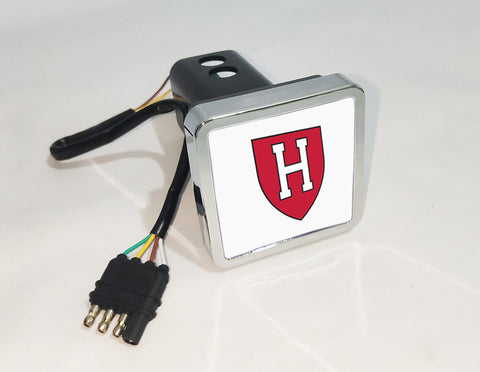 Harvard Crimson NCAA Hitch Cover LED Brake Light for Trailer