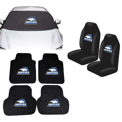 Hofstra Pride NCAA Car Front Windshield Cover Seat Cover Floor Mats