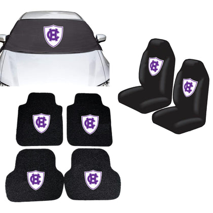 Holy Cross Crusaders NCAA Car Front Windshield Cover Seat Cover Floor Mats
