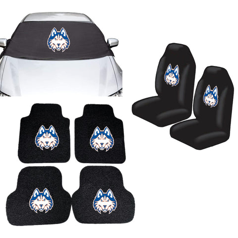 Houston Baptist Huskies NCAA Car Front Windshield Cover Seat Cover Floor Mats