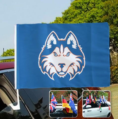 Houston Baptist Huskies NCAAB Car Window Flag