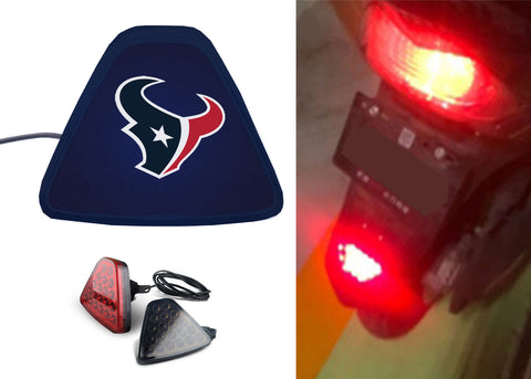 Houston Texans NFL Car Motorcycle tail light LED brake flash Pilot rear