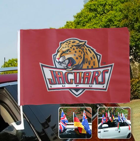 IUPUI Jaguars NCAAB Car Window Flag