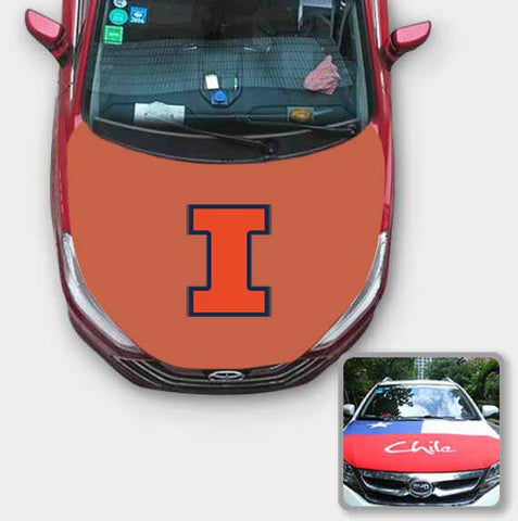 Illinois Fighting Illini NCAA Car Auto Hood Engine Cover Protector