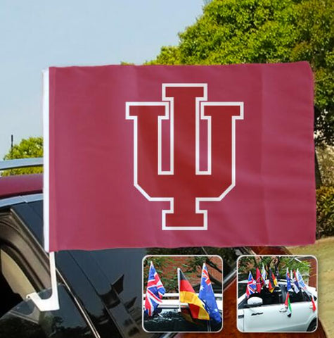 Indiana Hoosiers NCAAB Car Window Flag