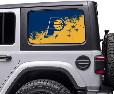 Indiana Pacers NBA Rear Side Quarter Window Vinyl Decal Stickers Fits Jeep Wrangler