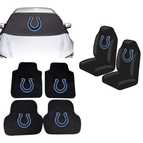 Indianapolis Colts NFL Car Front Windshield Cover Seat Cover Floor Mats
