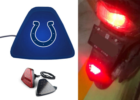 Indianapolis Colts NFL Car Motorcycle tail light LED brake flash Pilot rear