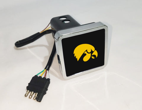 Iowa Hawkeyes NCAA Hitch Cover LED Brake Light for Trailer
