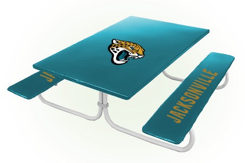 Jacksonville Jaguars NFL Picnic Table Bench Chair Set Outdoor Cover
