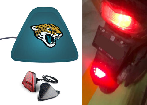 Jacksonville Jaguars NFL Car Motorcycle tail light LED brake flash Pilot rear