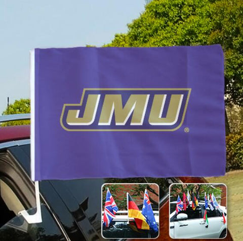 James Madison Dukes NCAAB Car Window Flag