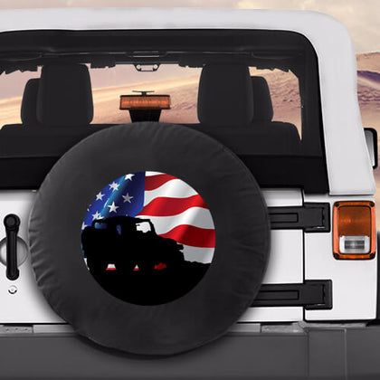 Jeep Shadow Flag Military Spare Tire Cover