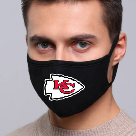 Kansas City Chiefs NFL Face Mask Cotton Guard Sheild 2pcs