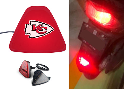 Kansas City Chiefs NFL Car Motorcycle tail light LED brake flash Pilot rear