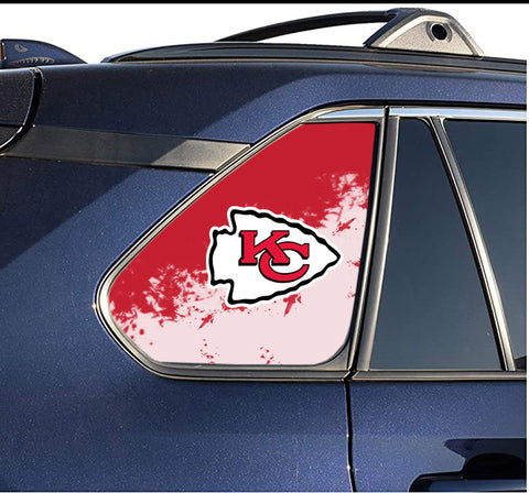Kansas City Chiefs NFL Rear Side Quarter Window Vinyl Decal Stickers Fits Toyota Rav4