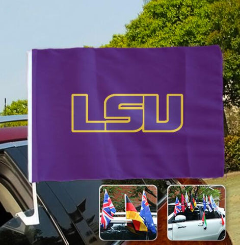 LSU Tigers NCAAB Car Window Flag