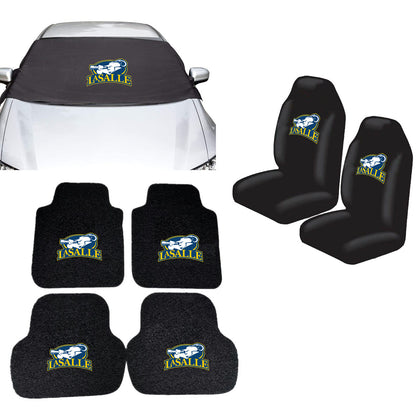 La Salle Explorers NCAA Car Front Windshield Cover Seat Cover Floor Mats