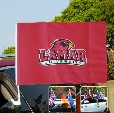 Lamar Cardinals NCAAB Car Window Flag