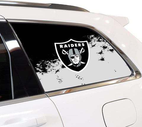 Las Vegas Raiders NFL Rear Side Quarter Window Vinyl Decal Stickers Fits Jeep Grand