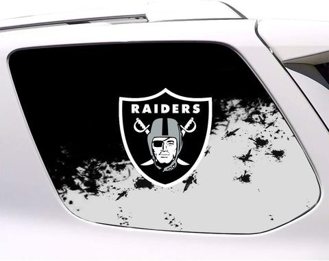 Las Vegas Raiders NFL Rear Side Quarter Window Vinyl Decal Stickers Fits Toyota 4Runner