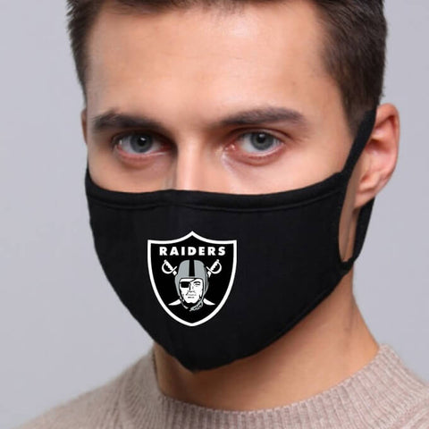 Las Vegas Raiders NFL Face Mask Cotton Guard Sheild 2pcs