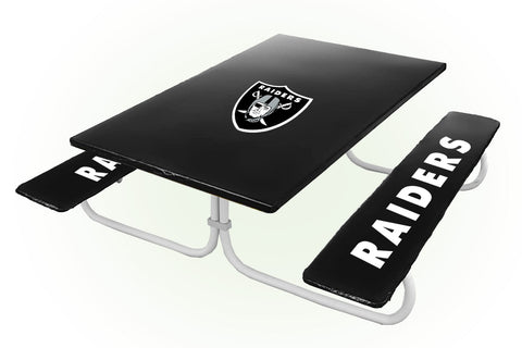 Las Vegas Raiders NFL Picnic Table Bench Chair Set Outdoor Cover