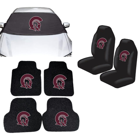 Little Rock Trojans NCAA Car Front Windshield Cover Seat Cover Floor Mats