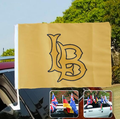 Long Beach State Beach NCAAB Car Window Flag