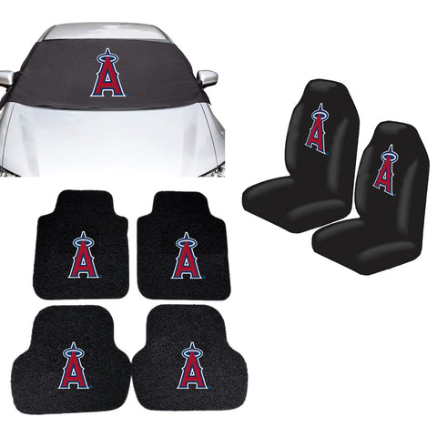 Los Angeles Angels MLB Car Front Windshield Cover Seat Cover Floor Mats